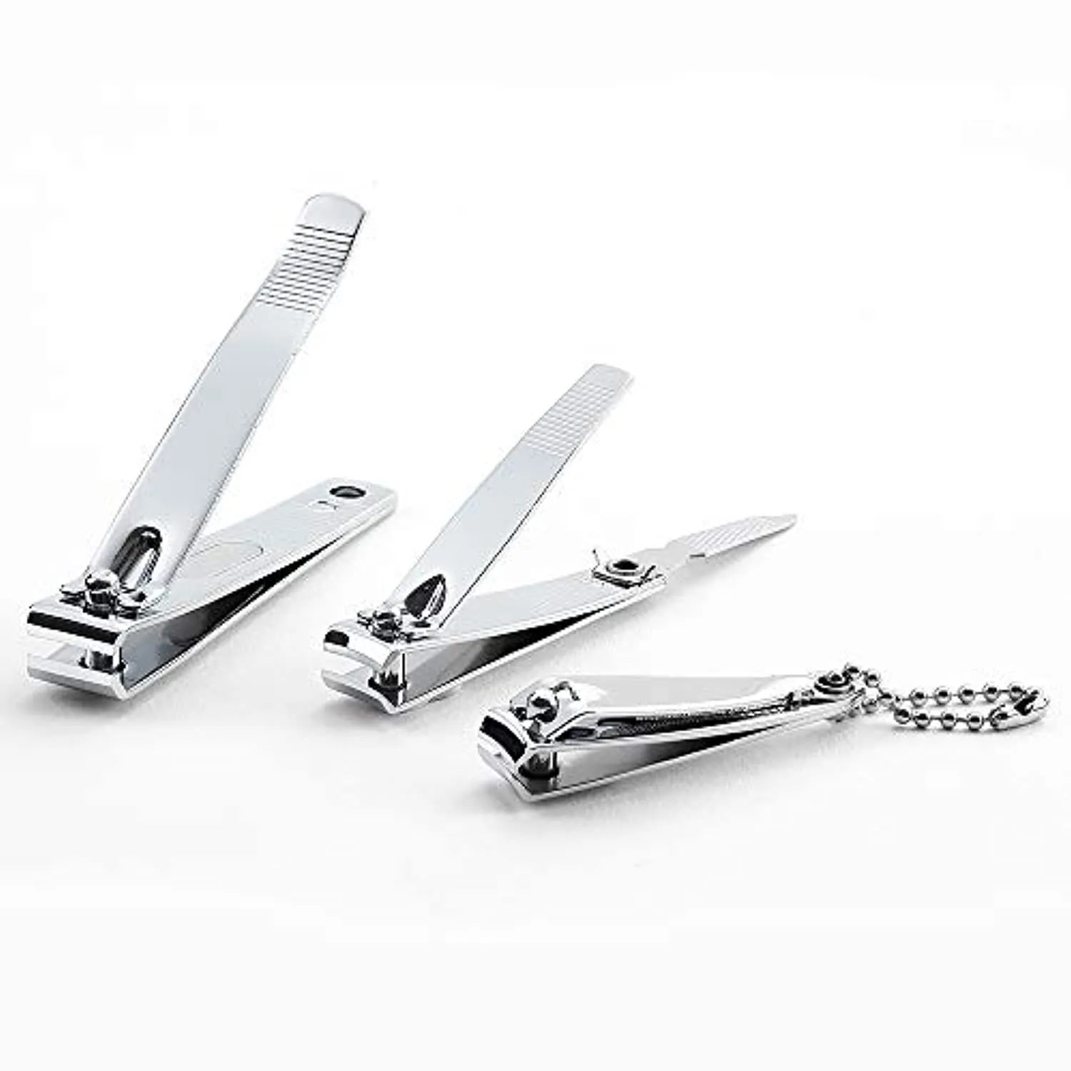 12 Pcs Nail Clippers for Fingernails by YWQ - Swing Out Nail Cleaner / File - Popular Gifts for Men & Women - Best Sharp Stainless Steel Clipper - Wide Easy Press Lever