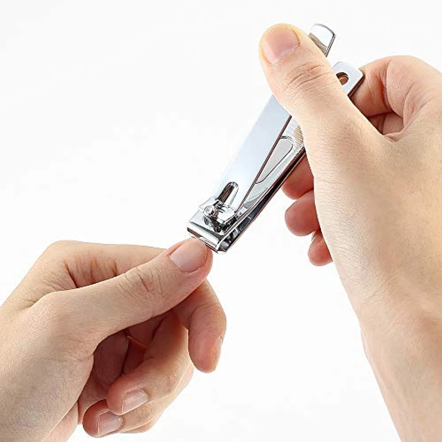 12 Pcs Nail Clippers for Fingernails by YWQ - Swing Out Nail Cleaner / File - Popular Gifts for Men & Women - Best Sharp Stainless Steel Clipper - Wide Easy Press Lever