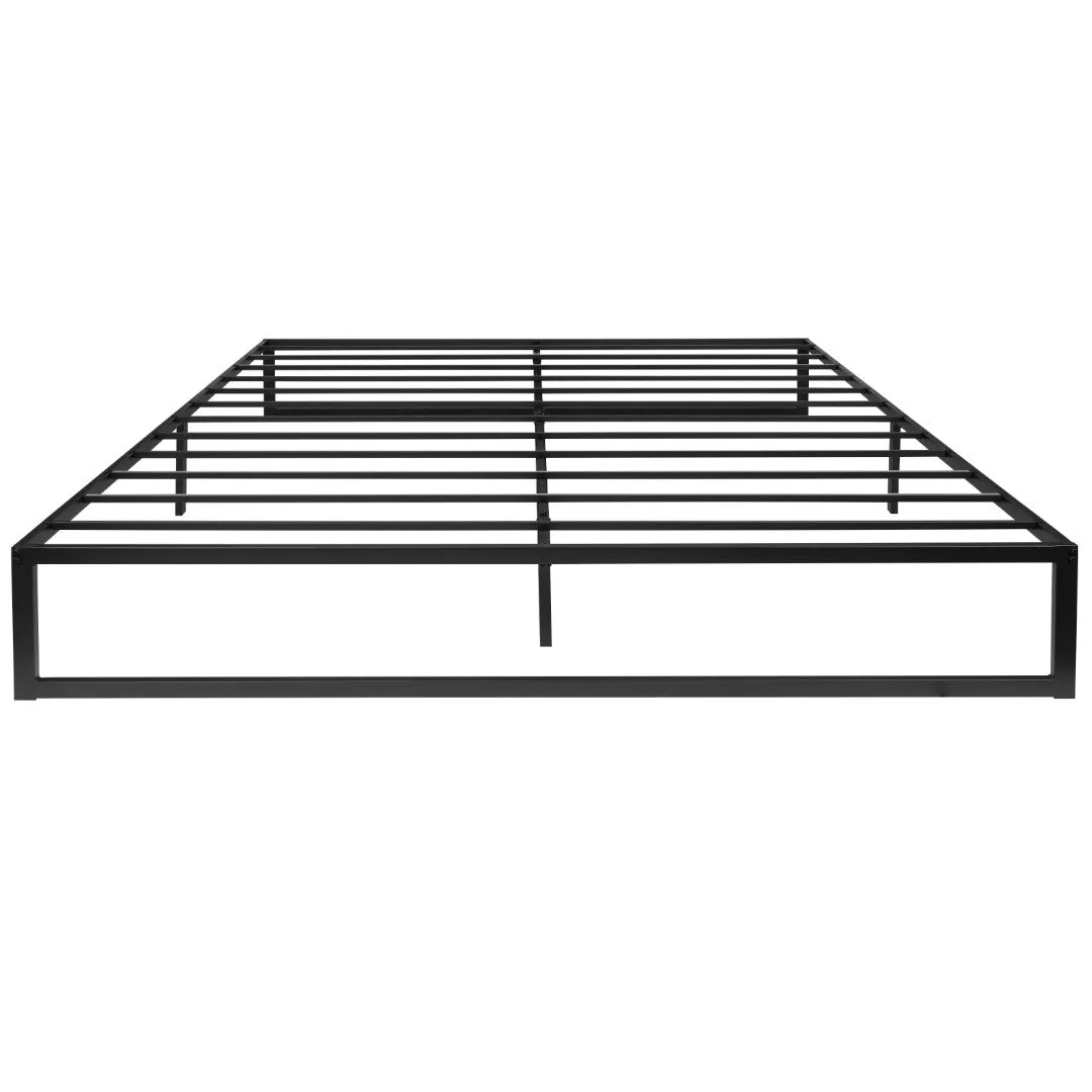 14 Inch Metal Platform Bed Frame with 12 Inch Pocket Spring Mattress in a Box and 3 inch Cool Gel Memory Foam Topper - King