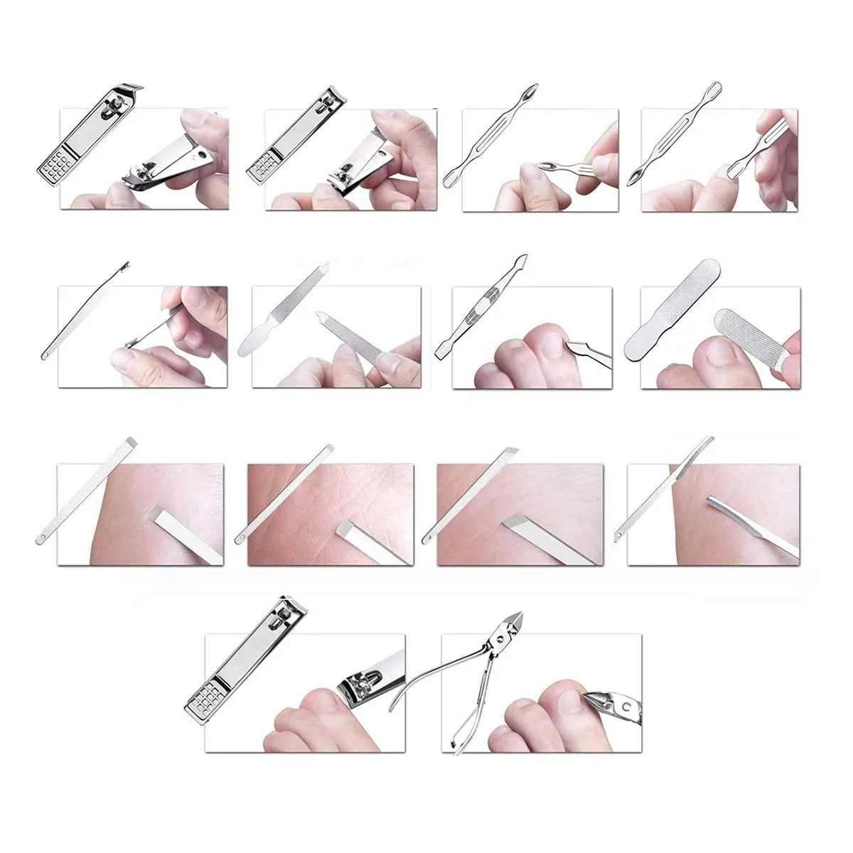 18 in 1 Stainless Steel Professional Manicure Set with Case