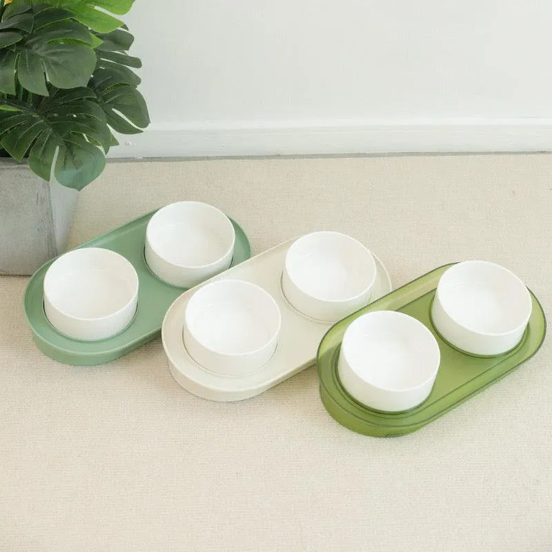 Anti-Spill Angled Pet Bowl