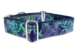 Batik - Martingale Dog Collar or Buckle Dog Collar - 1.5" Width