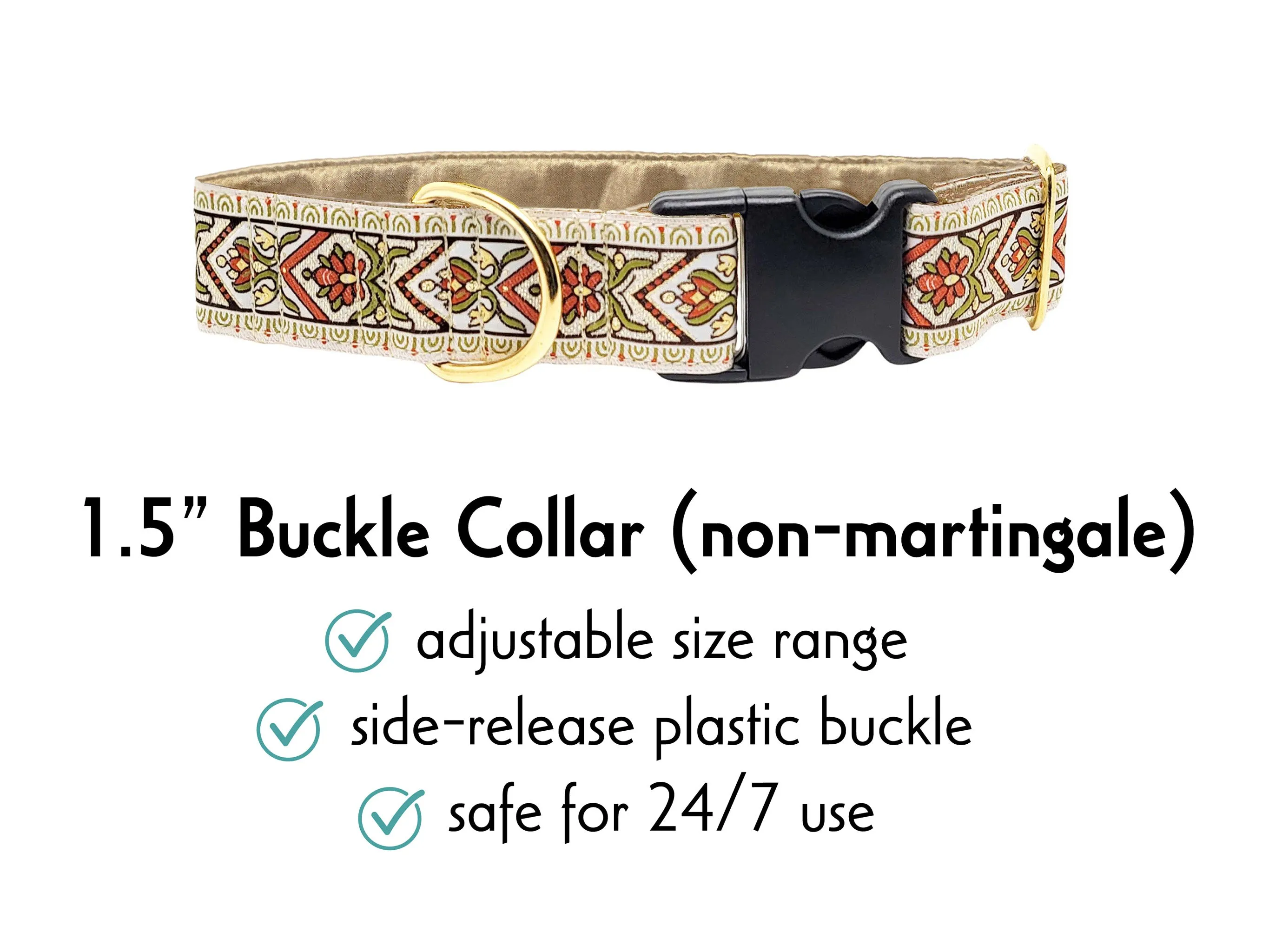 Bavaria - Martingale or Buckle Dog Collar - 1.5" Width