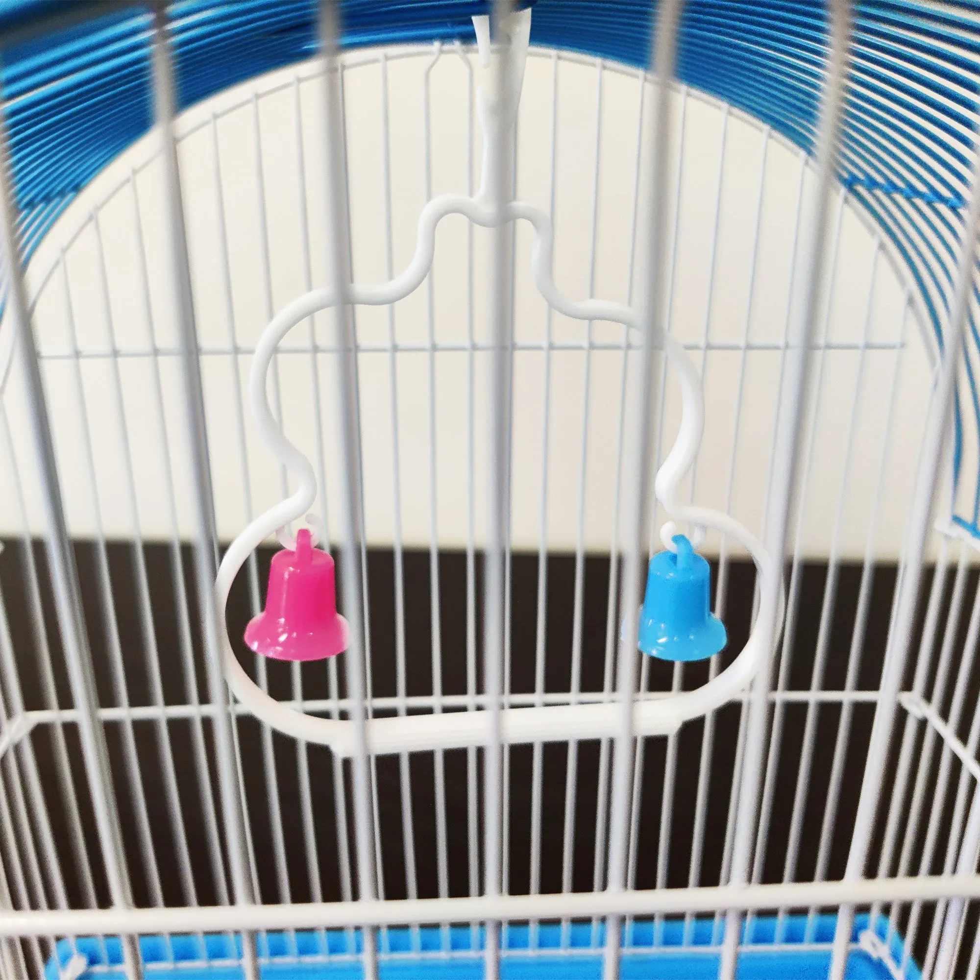 Bird Cage Small Medium Metal Frame Domed Roof White 29.5cm x 22.3cm x 38.5cm