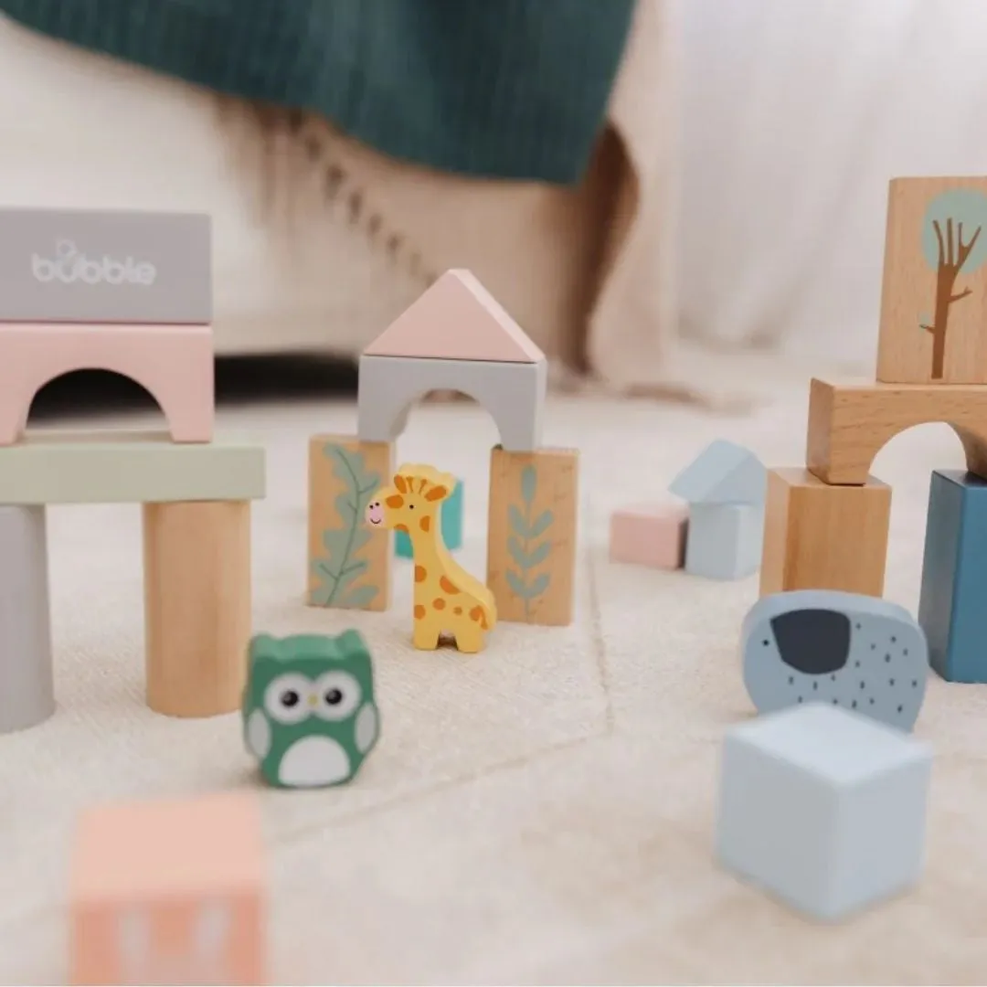 BUBBLE Wooden Activity Blocks (12m )