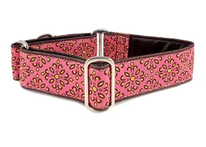 Capri in Salmon - Martingale or Buckle Dog Collar - 1.5" Width