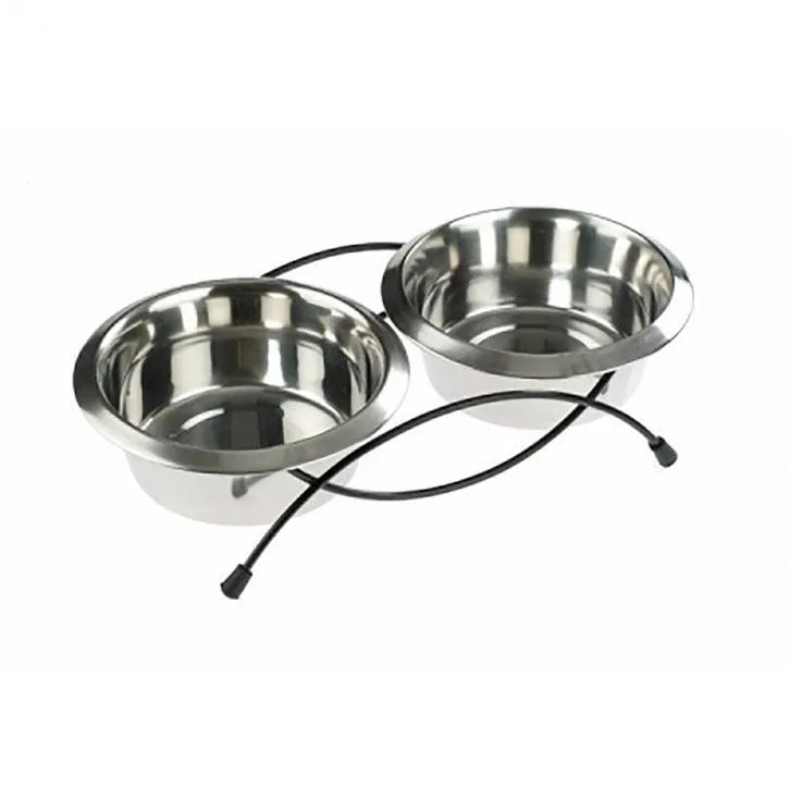 CLASSIC Anti-tip Twin Feed & Dishes 2*470ml