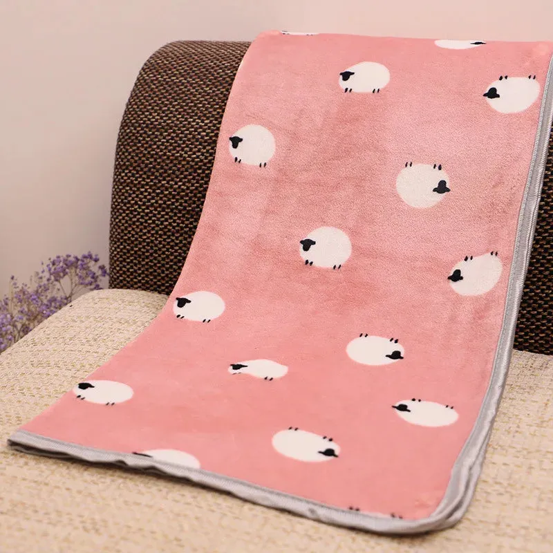 Cozy Flannel Pet Blanket for Dogs and Cats - Winter Warmth with Cartoon Designs