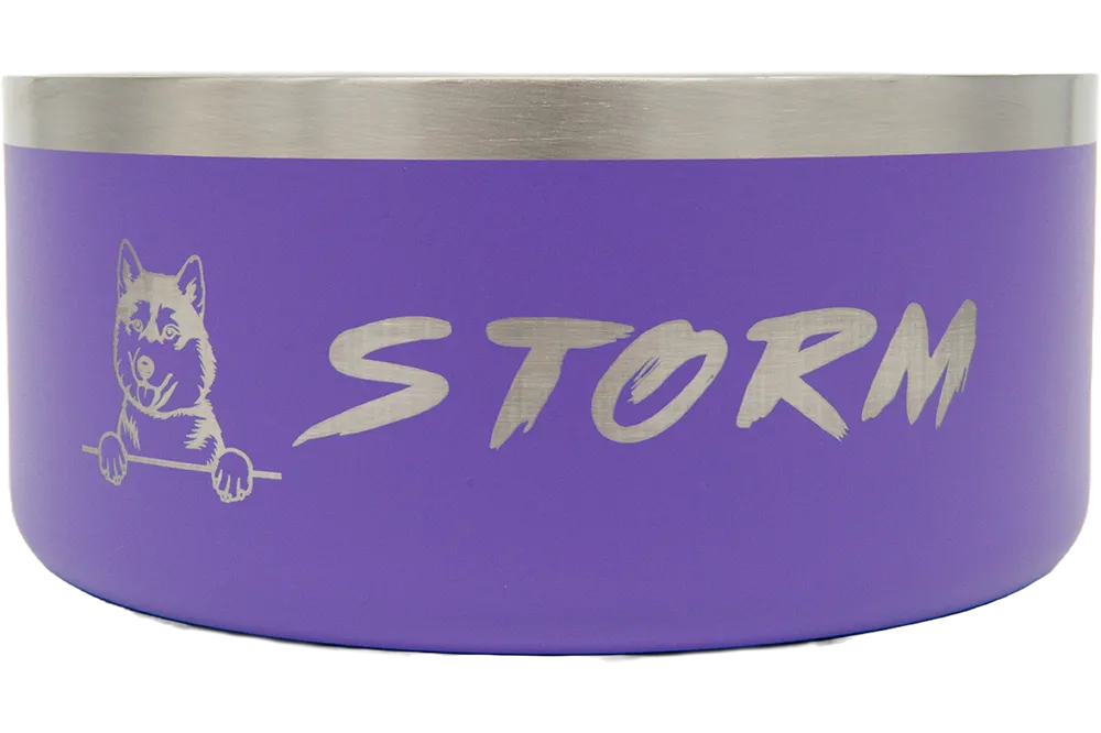 Custom Laser engraved Pet Bowl 1.9Lt