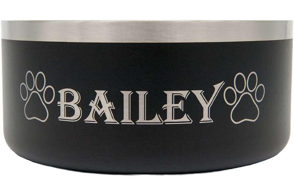 Custom Laser engraved Pet Bowl 1.9Lt