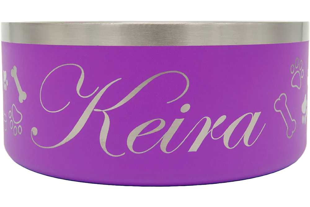 Custom Laser engraved Pet Bowl 1.9Lt