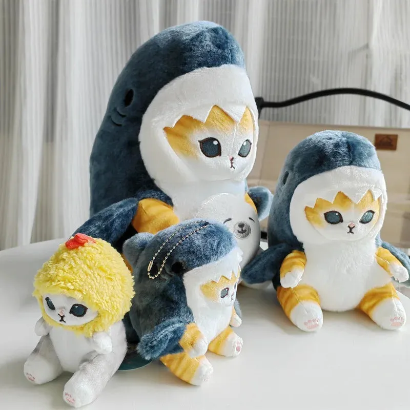Cute 20cm Shark Cat Plush Pendant - Perfect Gift for Cat Enthusiasts