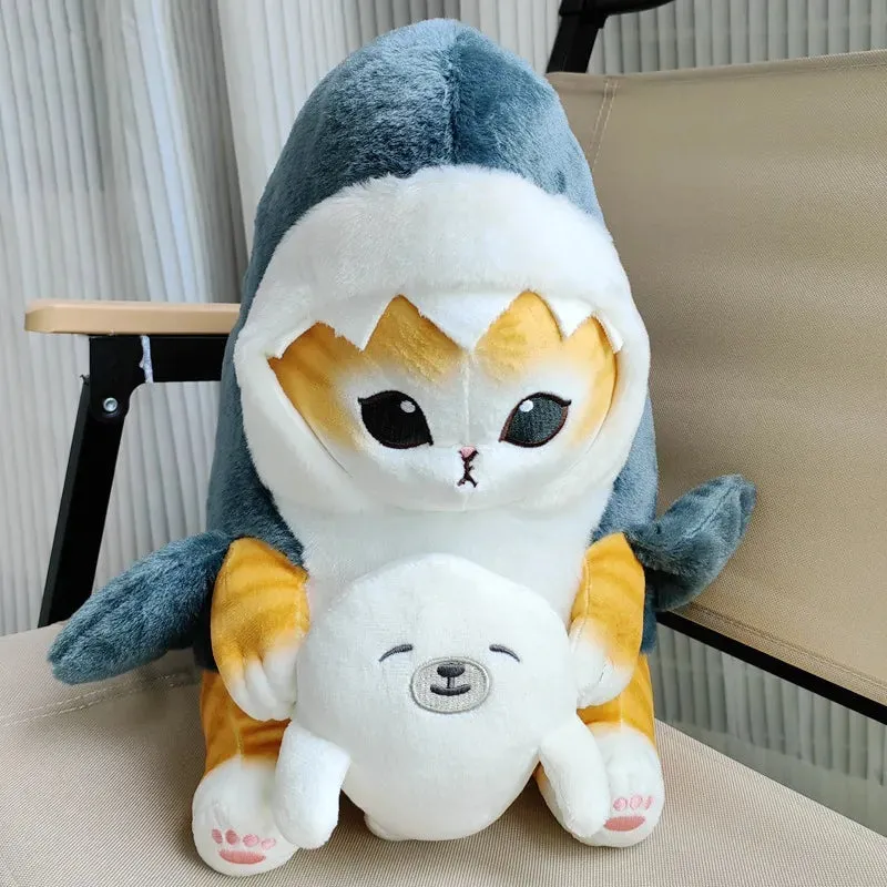 Cute 20cm Shark Cat Plush Pendant - Perfect Gift for Cat Enthusiasts