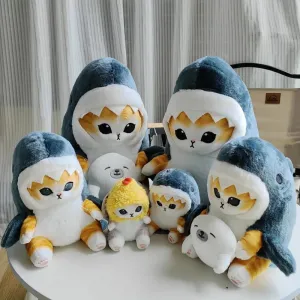 Cute 20cm Shark Cat Plush Pendant - Perfect Gift for Cat Enthusiasts