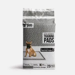 Dog Training Pads - Black & White Printed - 25 ct