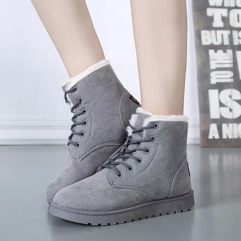 Dyavor Women Orthopedic Fur Waterproof Ankle Boots