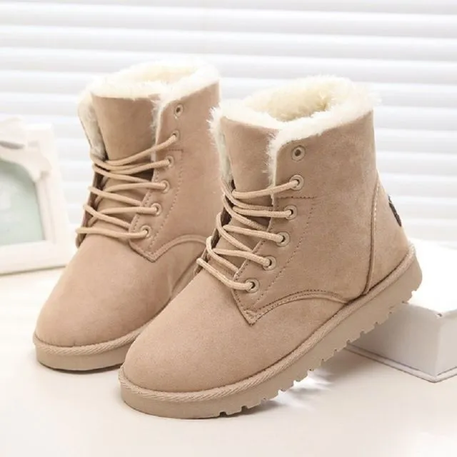 Dyavor Women Orthopedic Fur Waterproof Ankle Boots