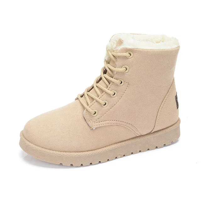 Dyavor Women Orthopedic Fur Waterproof Ankle Boots