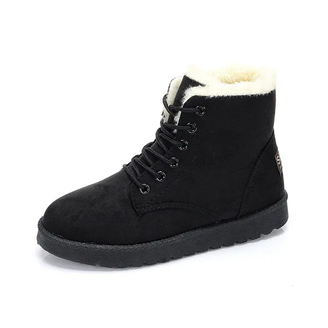 Dyavor Women Orthopedic Fur Waterproof Ankle Boots
