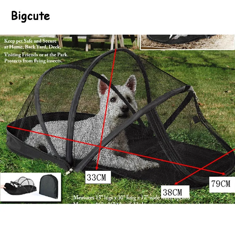 Gen 4 Portable Dog House Cage for Small Dogs Crate Cat Net Tent for Cats Outside Kennel Foldable Pet Puppy Anti-Mosquito Net Tents