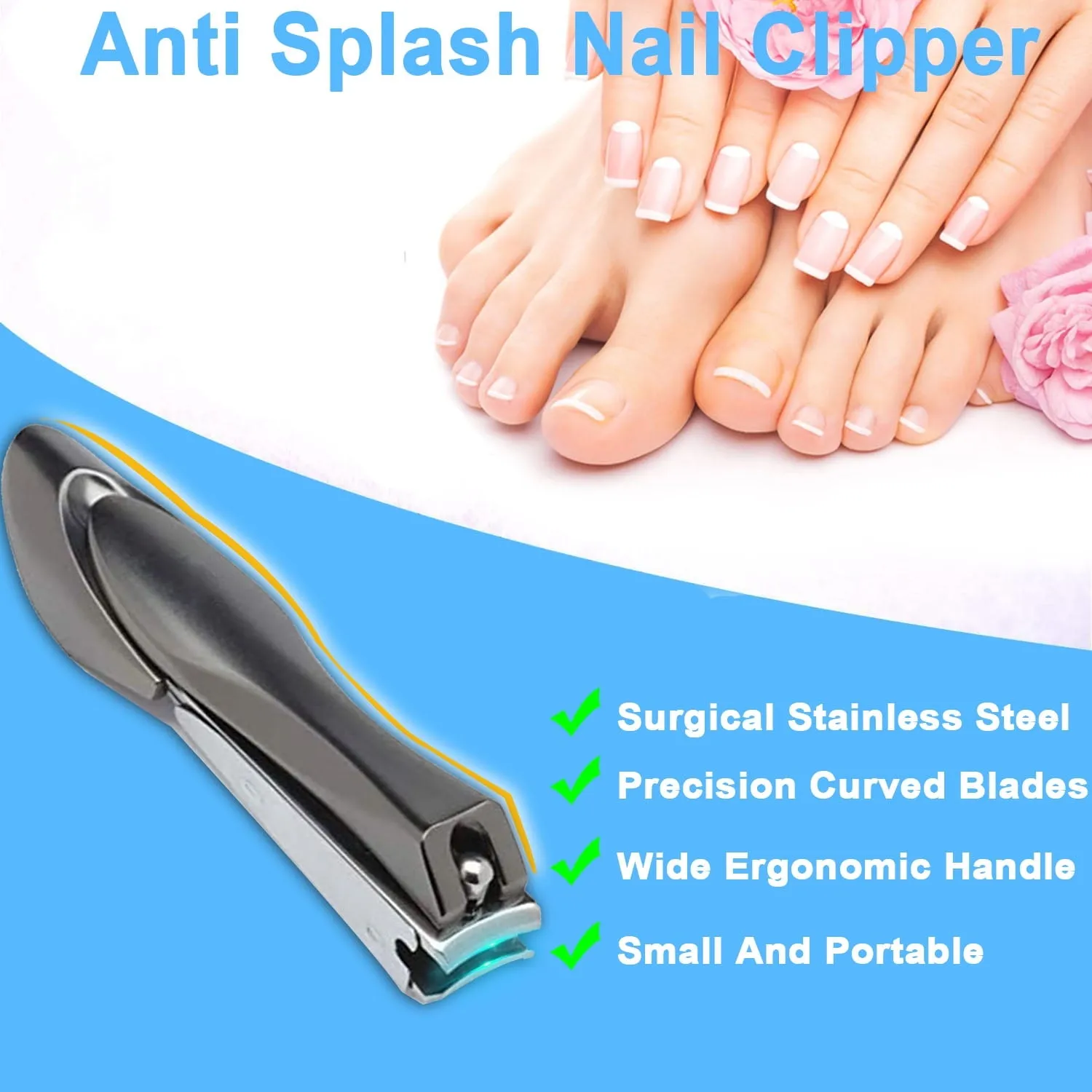 HKEEY Nail Clippers , 7Pack Podiatrist Professional Heavy Duty Toenail Clippers for Thick & Ingrown Toenail Treatment, Pedicure Tool ,Toe Nail Clipper,Nail Cutter, Manicure Set