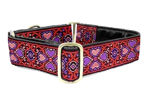Éirinn in Red & Pink - Martingale or Buckle Dog Collar - 1.5" Width