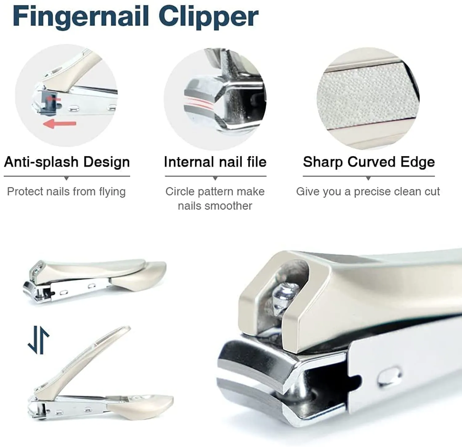Lekesky Toenail Clippers for Thick Nails Heavy Duty Large Nail Clippers Set 5pcs for Ingrown & Outgrow Podiatrist Toenail Fingernail for Seniors Professional Sharp Nail Clipper with Catcher Men Women
