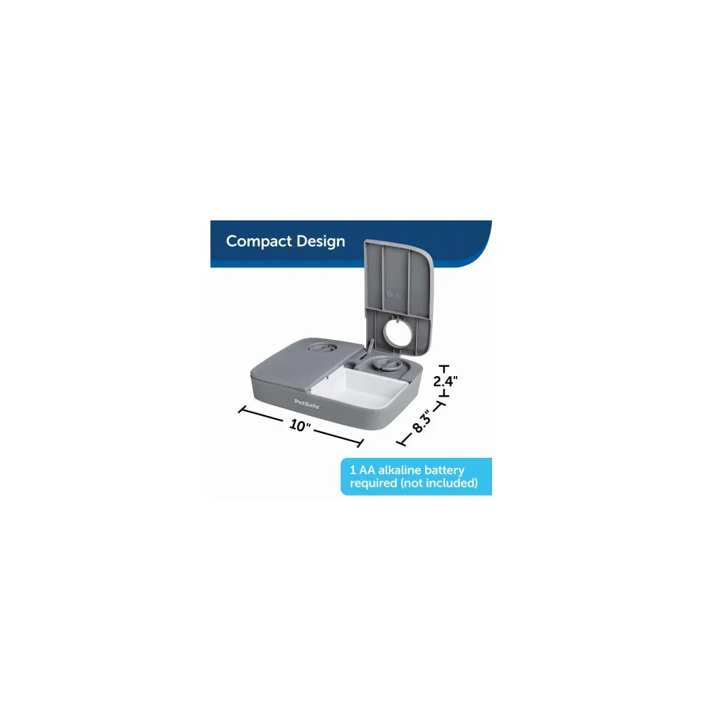 PetSafe PFD00-17004 Automatic 2 Meal Pet Feeder, Gray