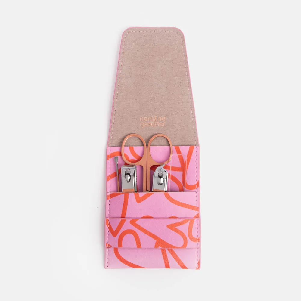 Pink Hearts Manicure Set