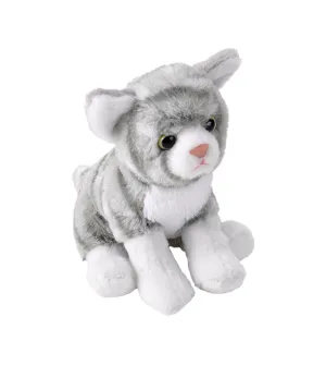 Pocketkins Eco Grey Tabby Cat Stuffed Animal - 5"