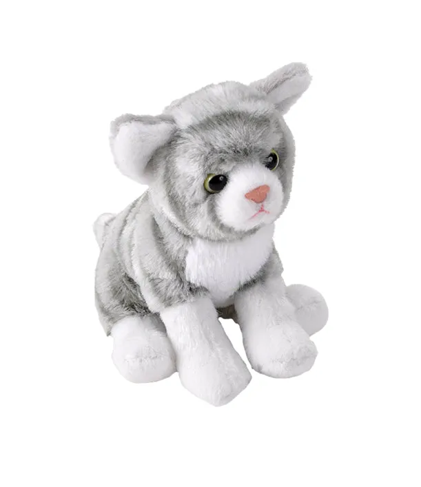 Pocketkins Eco Grey Tabby Cat Stuffed Animal - 5"