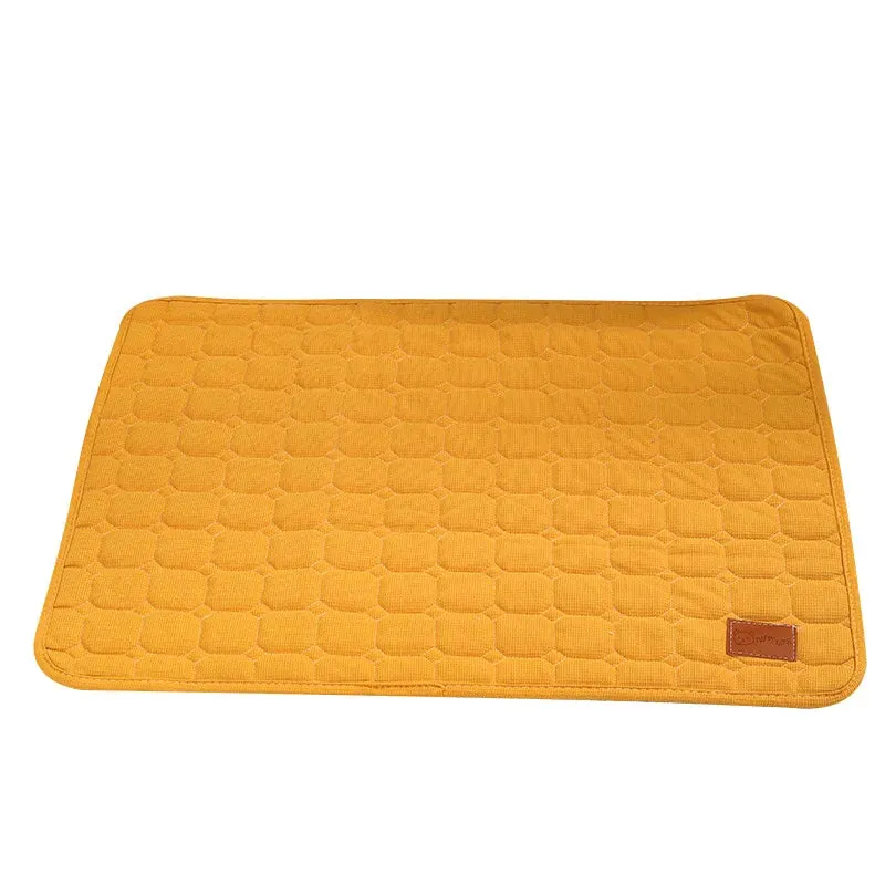 Reusable Cotton Waffle Pet Mat for Dogs - Washable and Eco-Friendly