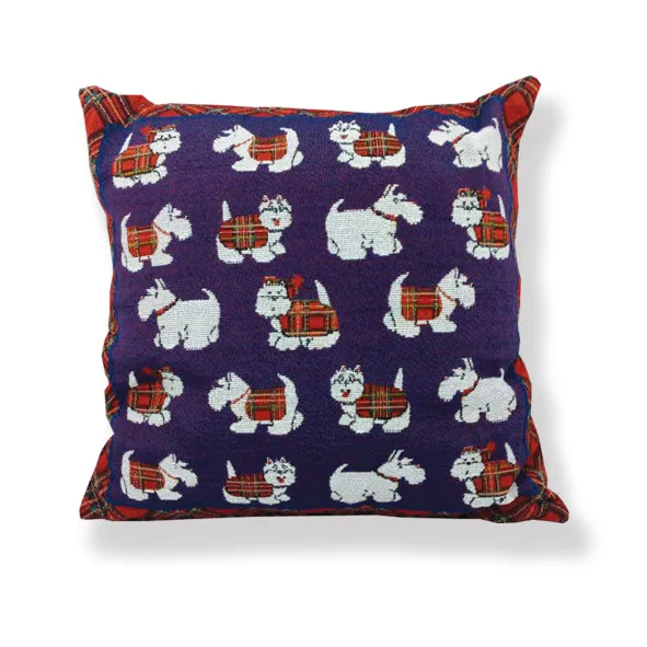 Tartan Terrier Jacquard Cushion (CUS01TT)