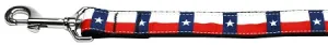 Texas Flag Nylon Dog Leash 3-8 Inch Wide 4ft Long