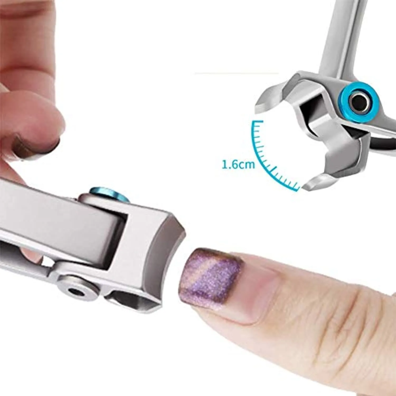 Ukissim Nail Clippers for Thick Nails, 15mm Wide Jaw Opening Extra Heavy Duty Finger Nail Cutter for Ingrown Toenail Clippers Trimmer for Men&Women&Seniors