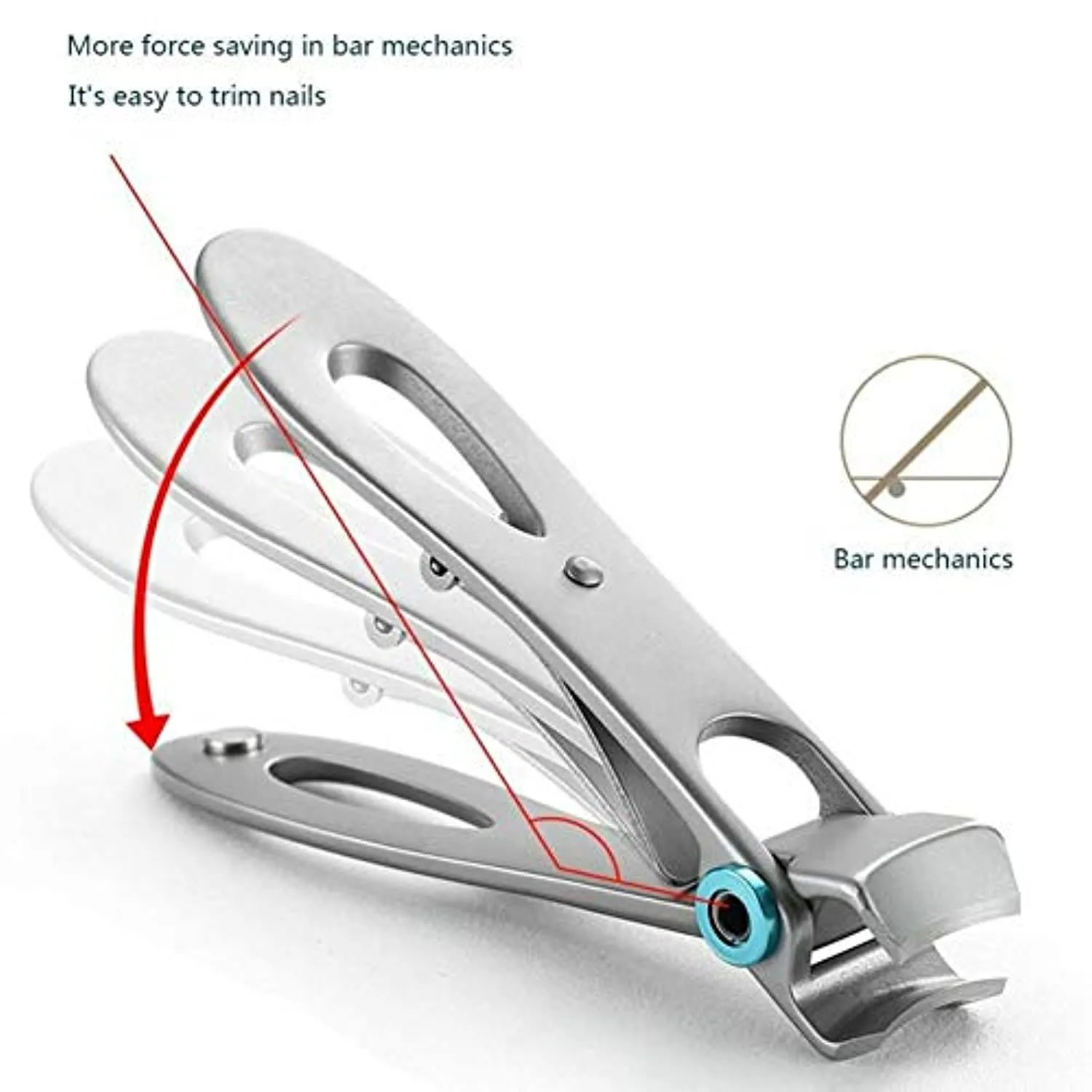 Ukissim Nail Clippers for Thick Nails, 15mm Wide Jaw Opening Extra Heavy Duty Finger Nail Cutter for Ingrown Toenail Clippers Trimmer for Men&Women&Seniors