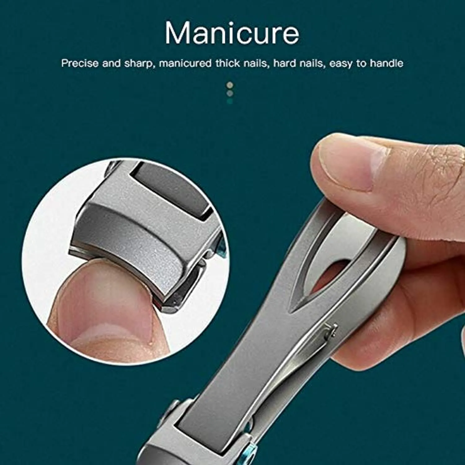 Ukissim Nail Clippers for Thick Nails, 15mm Wide Jaw Opening Extra Heavy Duty Finger Nail Cutter for Ingrown Toenail Clippers Trimmer for Men&Women&Seniors